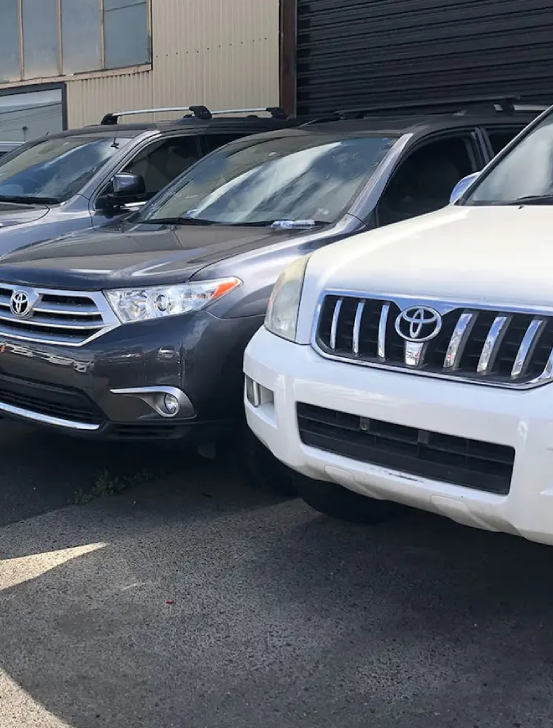 SUV in damaged condition