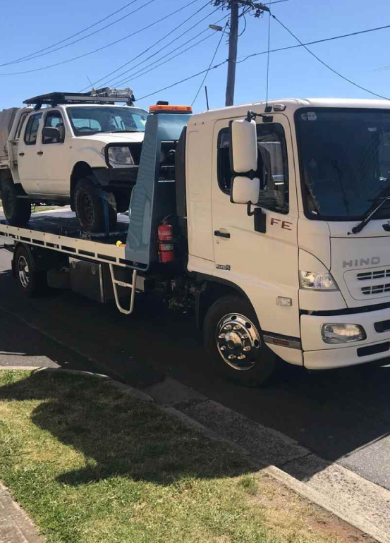 Truck in damaged condition